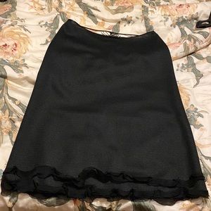 Prada black ruffled skirt